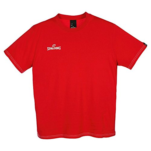 Spalding Team II T-Shirt Camiseta de Entrenamiento, Hombre, Rojo, L