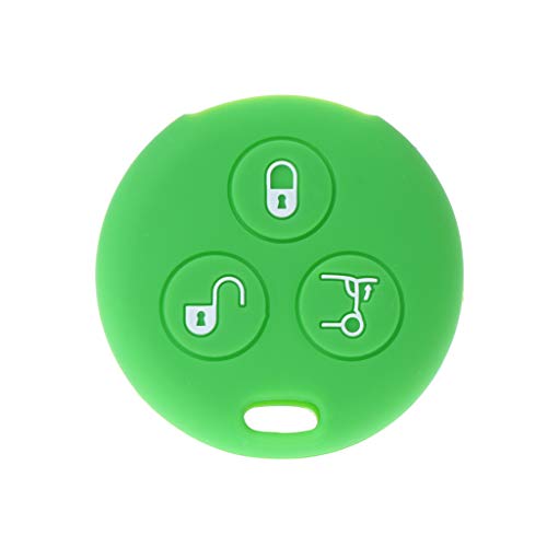 SUCHUANGUANG Funda de Silicona para Llave de Coche se Adapta a Benz Smart City Roadster Fortwo 3 Botones Funda de Llave de Coche Verde SUCHUANGUANG Funda de Silicona para Llave de Coche se Adapta a Benz Smart City Roadster Fortwo 3 Botones Funda de Llave de Coche Verde