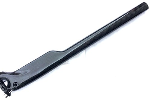 Tija de sillín de carbono completo Aero con tornillos de titanio, 27,2 longitud 350/400 mm nuevo (Glossy 400)