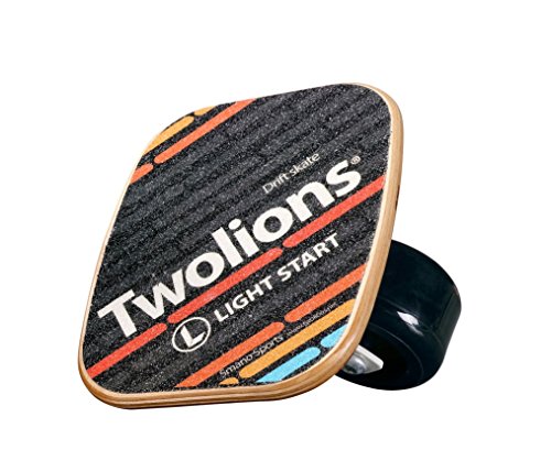 TWOLIONS-Grom Pro Skates Drift Skates,(Freeline saktes) Pedal de acero Con ruedas de la PU de 72 milímetros con los cojinetes ABEC-7 （Esquerda,direita） (Negro)
