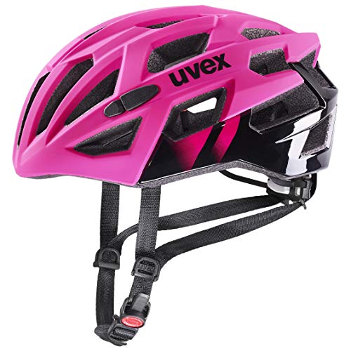 uvex Race 7 Casco de Bicicleta, Unisex-Adult, Rubin-Black, 51-55 cm