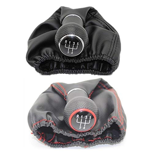 WANGXI Perilla de Cambio de Palanca de Cambios de Coche con Funda de Cuero PU, para Seat Ibiza 1996-2000 2001, Palanca de Palanca de Cambio de 12 MM de 5 velocidades WANGXI Perilla de Cambio de Palanca de Cambios de Coche con Funda de Cuero PU, para Seat Ibiza 1996-2000 2001, Palanca de Palanca de Cambio de 12 MM de 5 velocidades