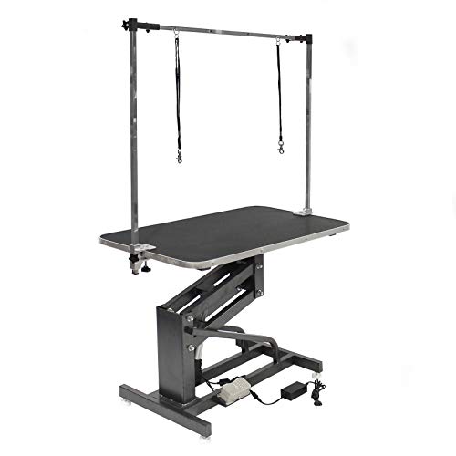 WilTec Mesa de Corte Mascotas con Sistema hidráulico, 2 Lazos, Plegable, para Cuidado de Perros y Gatos WilTec Mesa de Corte Mascotas con Sistema hidráulico, 2 Lazos, Plegable, para Cuidado de Perros y Gatos
