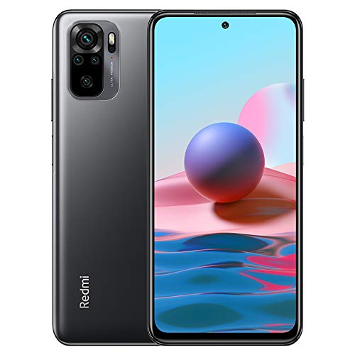 Xiaomi Redmi Note 10 Smartphone 4GB 64GB Teléfono,6.43" AMOLED DotDisplay,Snapdragon 678 Procesador (48MP+8MP+2MP+2MP) Quad Cámara,Dual SIM Card,Fingerprint and AI Face Unlock Versión Global(Gris)