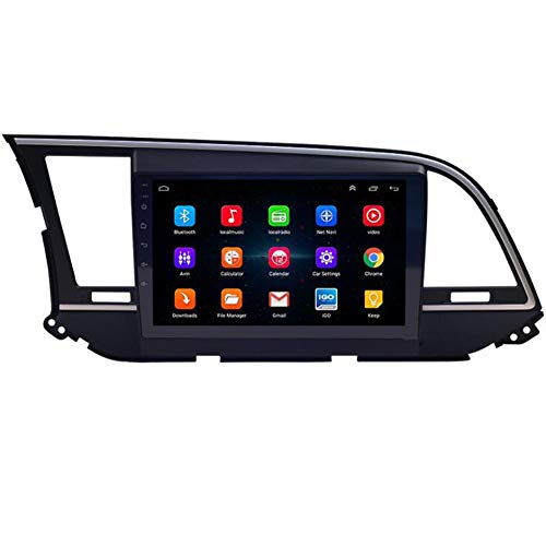 XINGSEA Android Autoradio para (2015-2019) Hyundai Elantra Soporte de 9 Pulgadas GPS Sat Nav Carplay Android Auto Bluetooth A2DP WiFi DVB-T Dab + RDS Enlace Espejo TPMS SWC (Color : Black 1+16GB)