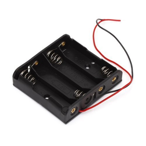 YUNIQUE ESPANA 4x1.5V AA Soporte De La Batería/Case/Caja-Negro (Paquete de 1 Pieza)