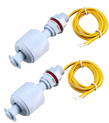 ZHITING 2Pcs Interruptor de Flotador PP para Bomba de Agua Tanque M10 Sensor de Nivel de Agua líquida Cable de 16 Pulgadas