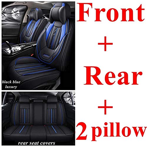 0beilita Fundas Asientos Coche Universales para Suzuki Swift Wagon Grand Vitara Jimny Liana 2 Sedan Vitara Sx4 Accesorios Coche, Lujo Azul Negro