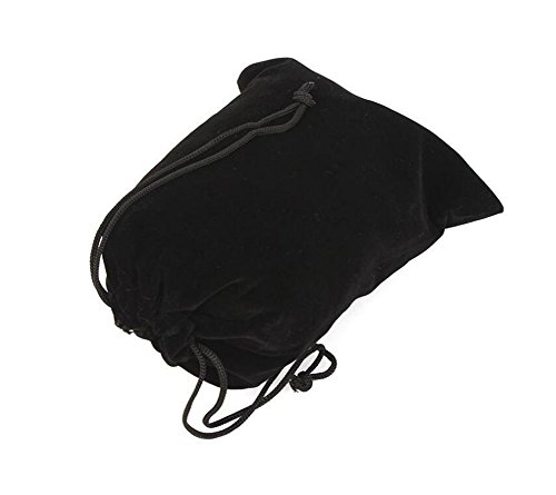 10 bolsas de terciopelo negro de 3,9 x 7,8 pulgadas, bolsas de cordón, bolsas de joyería/funda de protección multifunción para teléfono móvil MP3 MP4 electrónico de almacenamiento de equipos digitales