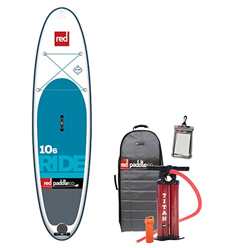 2017 Red Paddle Co 10'6 Ride Inflatable Stand Up Paddle Board + Bag, Pump, Paddle & LEASH