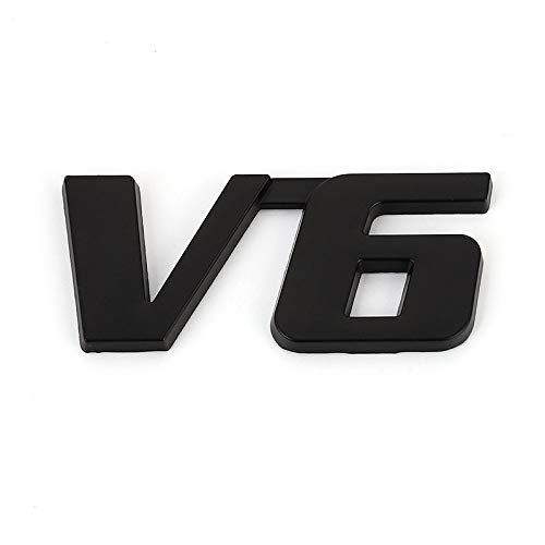 3D Metal V6 V8 Pegatinas de coche Emblema Insignia Calcomanía para Focus Suzuki Skoda (Color Name : V6 Sticker)
