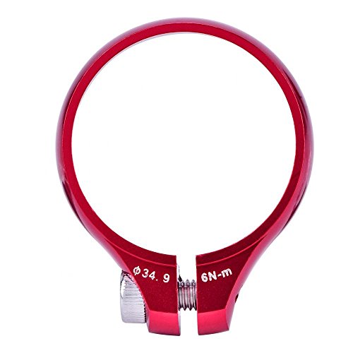 Abrazadera de poste de asiento 34.9 abrazadera de asiento de bici de Mtb de aleación de aluminio abrazaderas de post de bicicleta de liberación rápida clip de tubo de asiento de bicicleta(rojo)