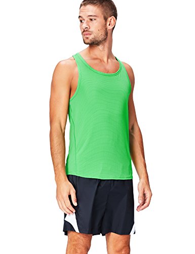 Activewear Mesh Camiseta Deportiva para Hombre, Verde (Apple Green), Medium