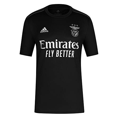 adidas Camiseta 2º Equipácion SL Benfica 2020-21, Hombre, Black/Silver, XL