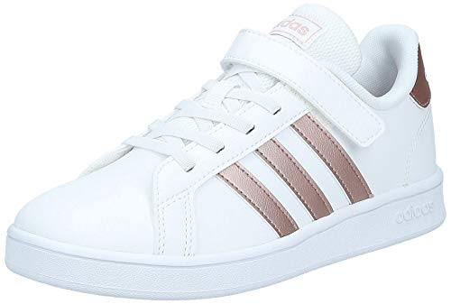 adidas Grand Court C, Sneaker, Footwear White/Vapour Grey Metallic/Light Granite, 29 EU