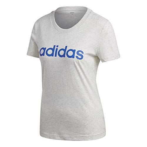 adidas W E Lin Slim T Camiseta, Mujer, orgrme/azurea, S