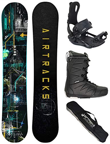 AIRTRACKS Snowboard Set - Tabla Data Wide 150 - Fijaciones Master - Softboots Strong 44 - SB Bag AIRTRACKS Snowboard Set - Tabla Data Wide 150 - Fijaciones Master - Softboots Strong 44 - SB Bag