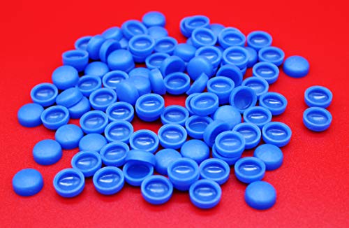 Alex-OnlineShop 10 tapas azules para tornillos de matrícula, tornillos de número para coches, camiones y motocicletas (10 azules).