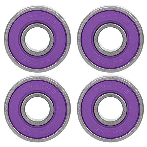 Alomejor Rodamientos de 8 rodamientos Rodamientos de Patines de Rodillos de Longboard para el reemplazo de Tablas de Skate(Purple 7)