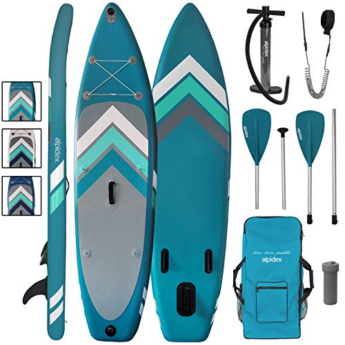 ALPIDEX Tabla Hinchable Surf Stand Up Paddle Board 305 x 76 x 15 cm ISUP Peso Máximo 110 kg Sup Ligero Estable Juego Completo, Color:Petrol ALPIDEX Tabla Hinchable Surf Stand Up Paddle Board 305 x 76 x 15 cm ISUP Peso Máximo 110 kg Sup Ligero Estable Juego Completo, Color:Petrol