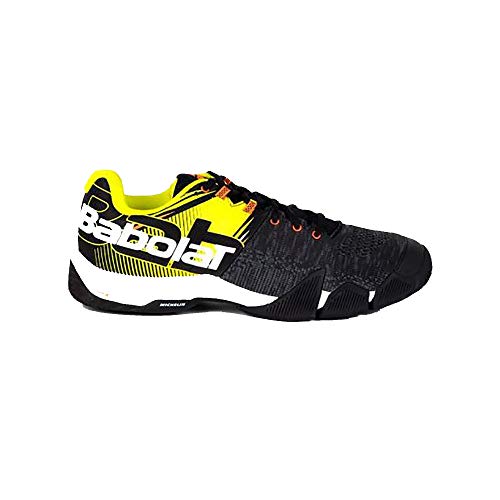 BABOLAT MOVEA Men, Zapatillas de Tenis Hombre, Black/Fluo Yellow, 42.5 EU