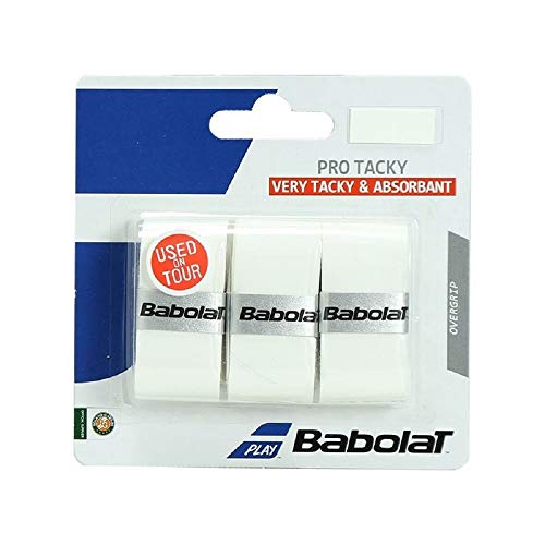 Babolat Pro Tacky X 3 Accesorio Raqueta de Tenis, Unisex Adulto, Blanco, Talla Única