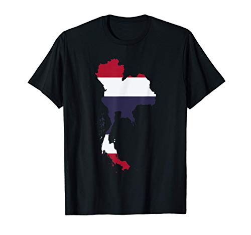 Bandera del mapa de Tailandia Camiseta