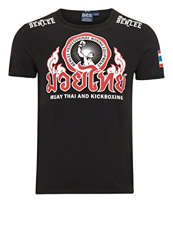 BENLEE Rocky Marciano Men Slim Fit – Camiseta de Tailandia, Hombre, Men Slim Fit T-Shirt Thailand, Negro, Small