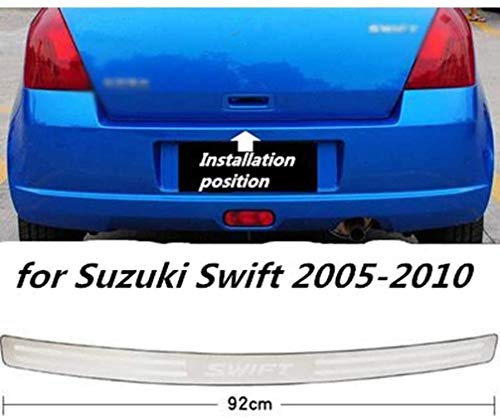 BNHHB Protector de Parachoques del Maletero del Coche para Suzuki Swift 2005-2017, Accesorios de decoración de Acero Inoxidable Alféizar del Maletero Trasero automático