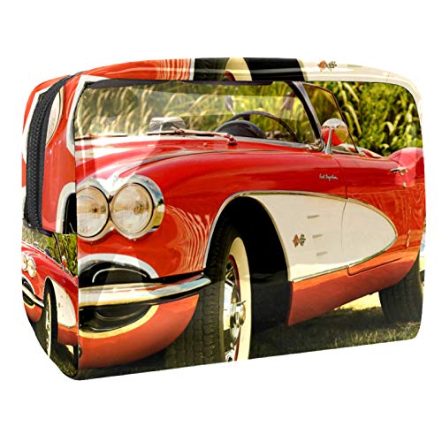 Bolsa de maquillaje portátil con cremallera bolsa de aseo de viaje para las mujeres práctico almacenamiento cosmético bolsa automotriz vehículo clásico Bolsa de maquillaje portátil con cremallera bolsa de aseo de viaje para las mujeres práctico almacenamiento cosmético bolsa automotriz vehículo clásico
