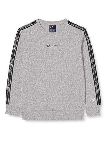 Champion Boys' Seasonal Tape Sweatshirt Sudadera, Grey (Em006), M para Niñas