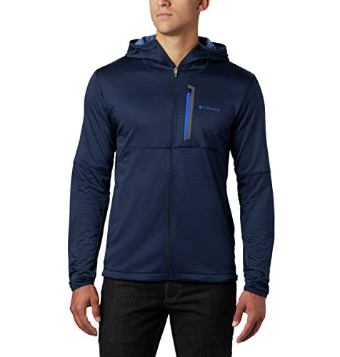 Columbia Tech Trail FZ, Sudadera con capucha y cremallera, Hombre, Azul (Collegiate Navy), Talla L