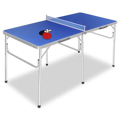 COSTWAY Mesa Ping Pong Plegable Tenis de Mesa con Red 152,4 x 76,2 x 76,2cm con Raquetas Pelotas y Red COSTWAY Mesa Ping Pong Plegable Tenis de Mesa con Red 152,4 x 76,2 x 76,2cm con Raquetas Pelotas y Red