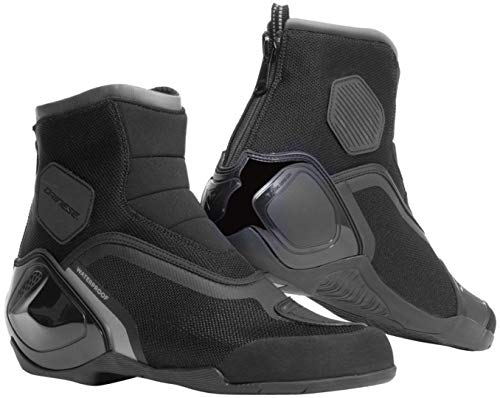 Dainese Dinamica D-WP Shoes, Zapatos Moto Impermeables Hombre, Negro/Antracita, 43 EU