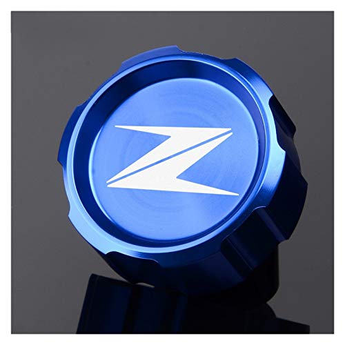 Depósito Líquido Delantero Tapa de depósito de líquido de Freno Trasero de Aluminio CNC para Motocicleta para Kawasaki Z250 Z650 Z750 Z800 Z900 Z1000 / sx ZX-6R / 10R (Color : Azul)