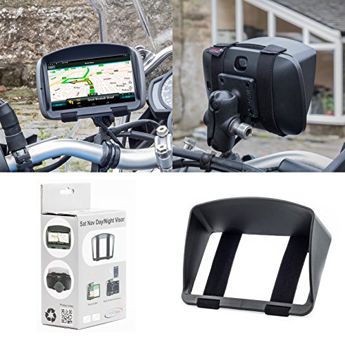 Digicharge® Visera Parasol Sombrilla Para 5’’ 4.3’’ Navegadores GPS para Moto, Compatible con Garmin Zumo TomTom Rider etc.