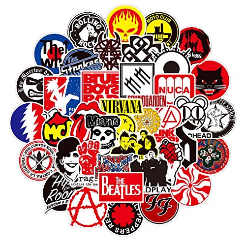 DUOYOU Rock and Roll Band Stickers For Mobile Phone Laptop Luggage Guitar Case Skateboard Bike Car Stickers 45Pcs