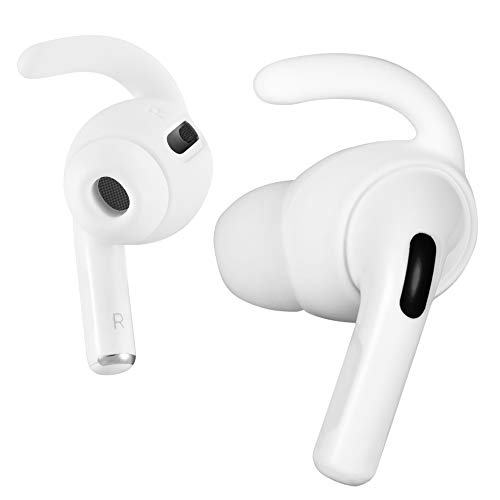 Earhooks para AirPods Pro, ICARER 3 Pares Auriculares de Actividades Deportivas Ear Hooks Ear Covers Tips con Bolsa de Almacenamiento para AirPods Pro/AirPods 3-Blanco