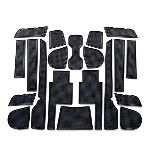 EnthusiasmX Accesorios para automóviles Pude Slot Pad Fit para SsangYong Tivoli 2015-2018 Almohadillas de Puerta Interior/Taza Accesorios de la Motocicleta (Color : Tivoli Black)