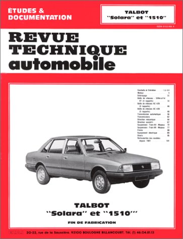 E.T.A.I - Revue Technique Automobile 404.2 - TALBOT SIMCA 1510 et SOLARA - 1979 à 1986