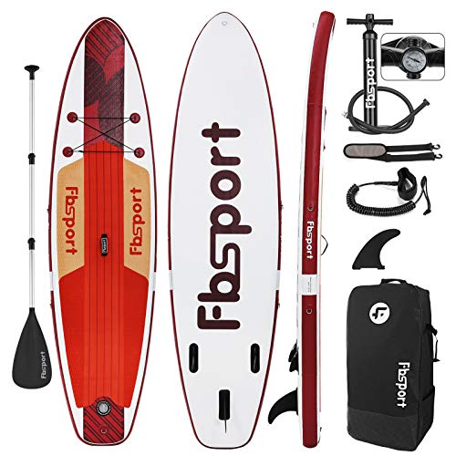 FBSPORT Tabla Sup Hinchable, Tabla de Stand Up Paddling, Tabla Paddle Surf Hinchable, Tabla de Sup, Tabla de Surf Kit con Remo de Aluminio+Bomba+Aleta Desprendible | Longitud: 335cm