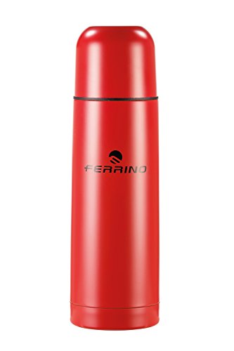 Ferrino Vacuum Steel Bottle 0,75 LT Termo Acampada y Senderismo, Adultos Unisex, Rojo (Red, Talla Única
