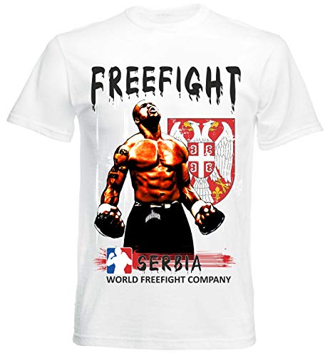 Freefight aprom Serbia MMA - Camiseta de Muay Thai Boxing Blanco S