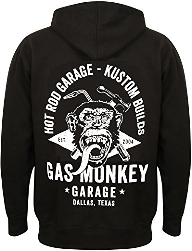Gas Monkey Garage Hoodie Torch & Hammer Zip Black-M
