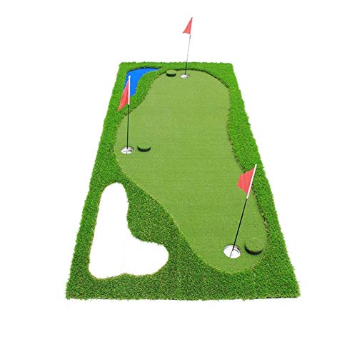 Golf Poner colchonetas, Golf Putting Practice/Golf Practice Mat Interior Interior Interior, con Putter, 3 goles y 3 Bandera, Practica de Golf Interior y al Aire Libre WTZ012 (Color : Green) Golf Poner colchonetas, Golf Putting Practice/Golf Practice Mat Interior Interior Interior, con Putter, 3 goles y 3 Bandera, Practica de Golf Interior y al Aire Libre WTZ012 (Color : Green)