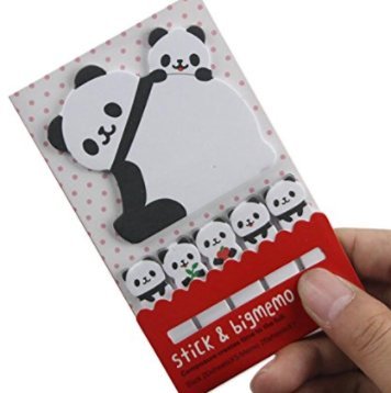 H-vuality-C Cute Cute Note Note Notepad Planner Sticker (panda)