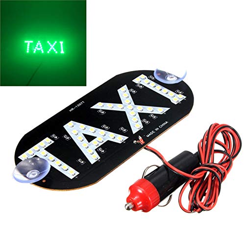 HMOCNV - Señal luminosa de 45 LED para parte superior de taxi, para techo de taxi, 12 V, con base magnética