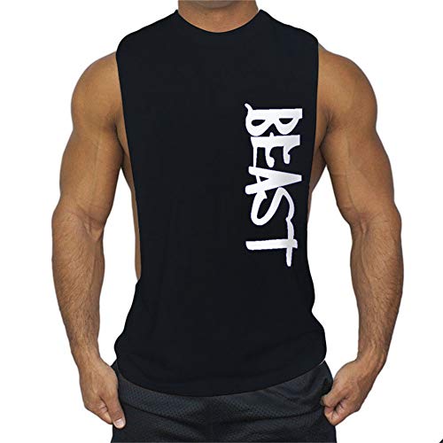 HOTCAT Camiseta de Tirantes Hombres Sin Mangas Culturismo Fitness Tank Top Bodybuilding Sport Vest