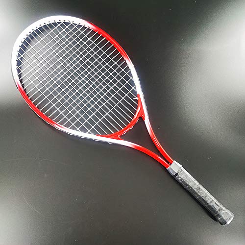 JDDSA Raqueta de Tenis de Aluminio y Carbono, Apto para Principiantes, con Funda de Raqueta de Tenis y Pelota,Rojo