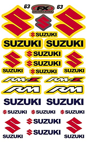 Kit Pegatinas ADESIVI Compatible para Suzuki RM RMZ PATROCINADOR Cross Enduro Casco (63)